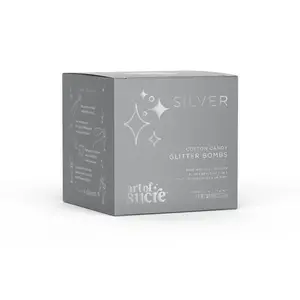 Silver Cotten Candy Glitter Bombs