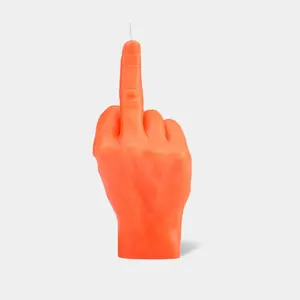 Orange Middle Finger Candle