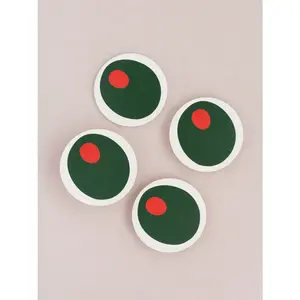 Cocktail Olive Coasters-Set of Four