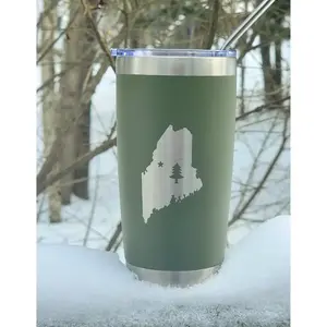 State Of Maine Green Tumbler