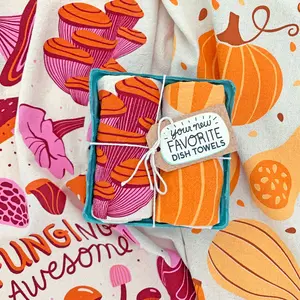 Pumpkin & Mushroom Tea Towel Set
