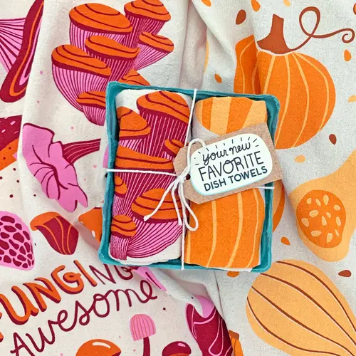 The Neighborgoods Pumpkin & Mushroom Tea Towel Set