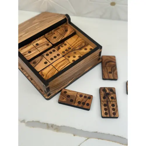 Natural OliveWood Olive Wood Dominos Set
