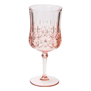 Curvy Blush Wine Glass