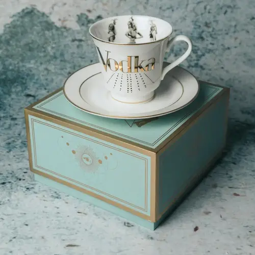 Spitfire Girl Vodka Teacup and Plate Set