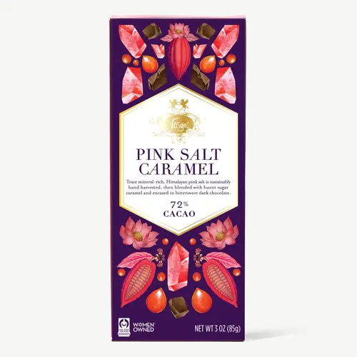 Vosges Haut-Chocolat Pink Salt and Caramel Dark Chocolate Bar