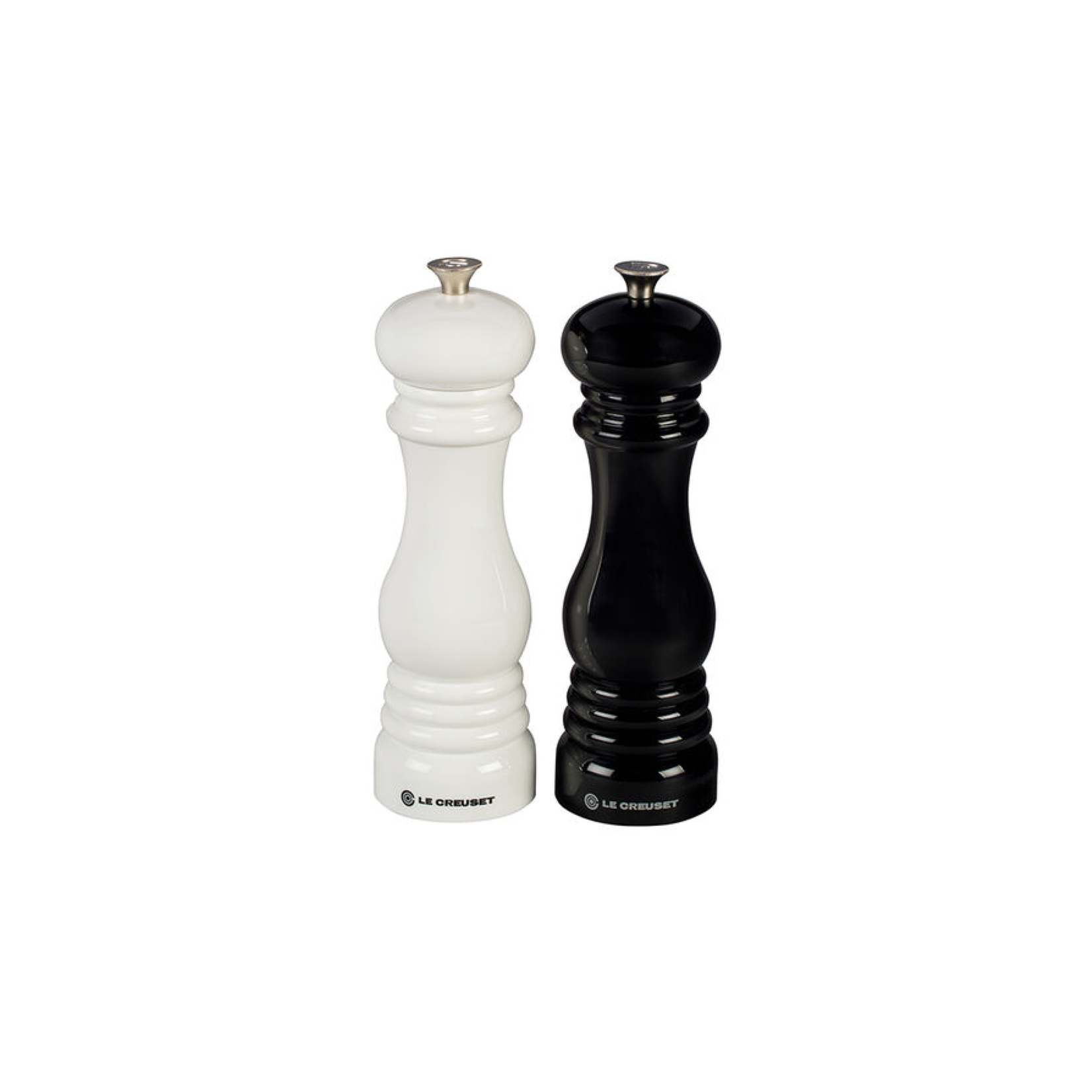 Le Creuset 8" Salt & Pepper Mill Set, Black & White
