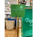 Darby Drake Small Marquis Earrings, Brass