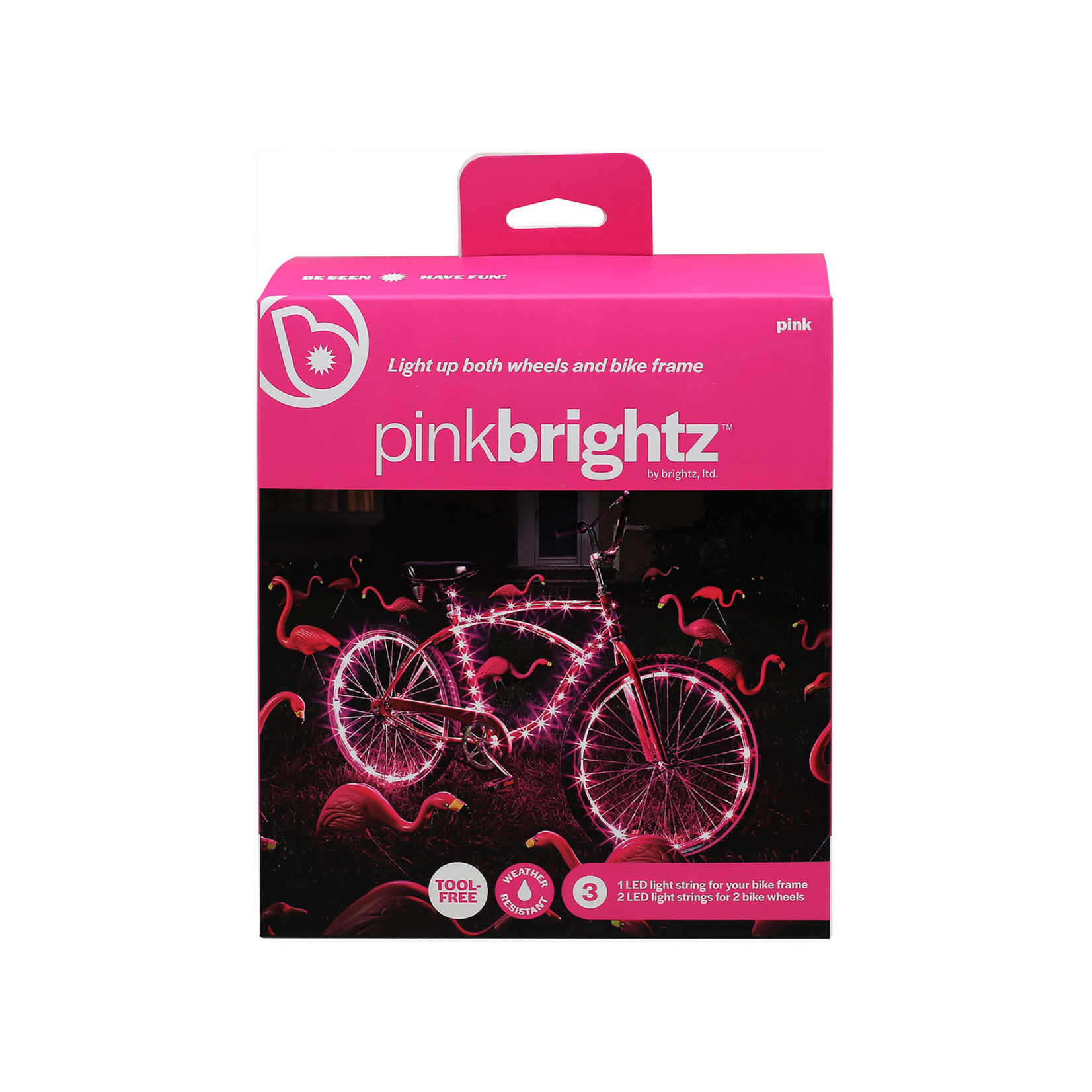 Brightz Pink Bike Lights Combo-2 Wheel, 1 Cosmic