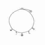 puravida bracelets Celestial Chain Anklet Silver
