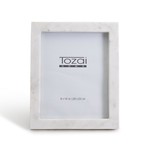 Two's Company, Inc. Trident White Marble Frame, 8x10