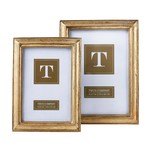 Two's Company Gold Leaf Photo Frame, 4x6
