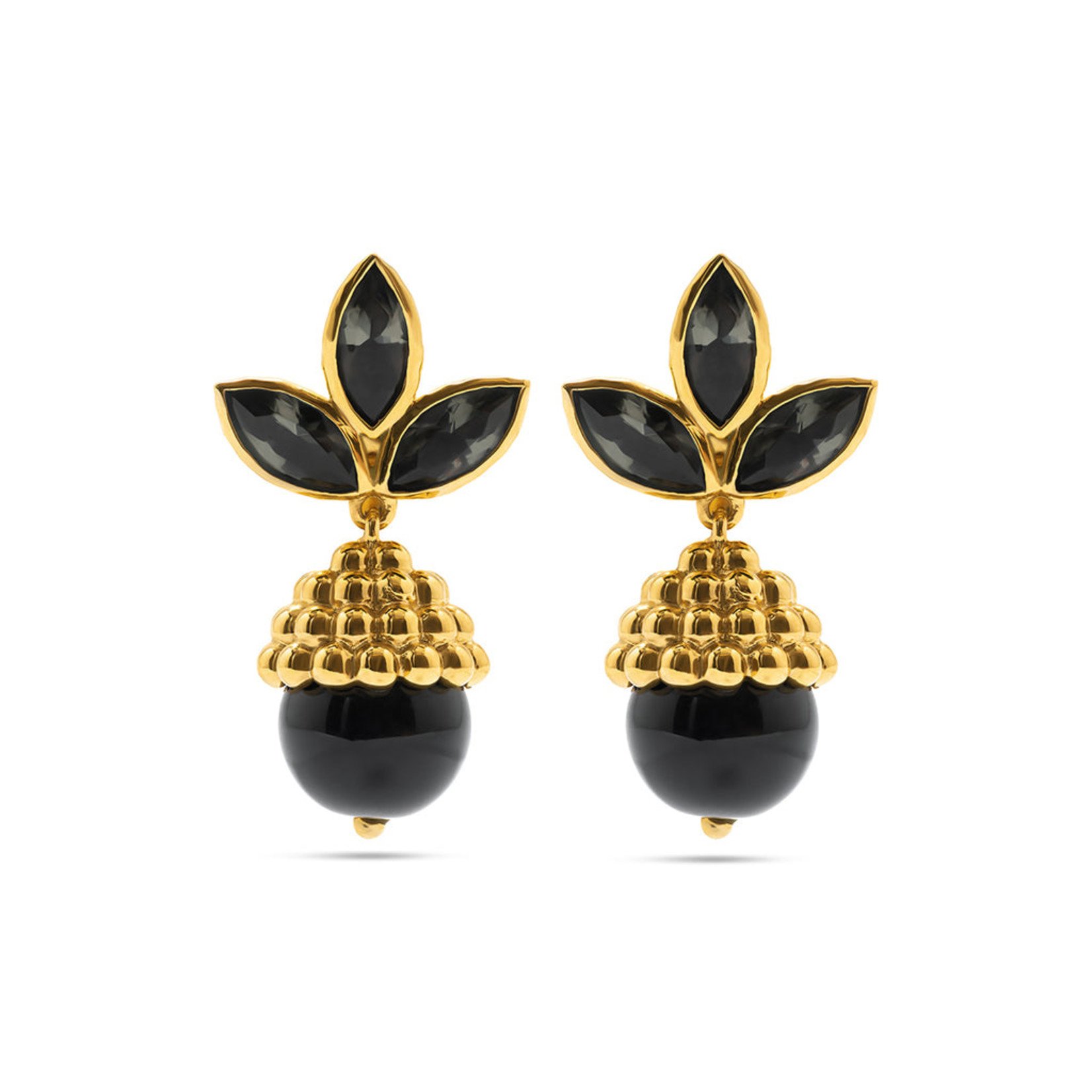 Capucine De Wulf Enchanted Forest Jeweled Acorn Drop Earrings