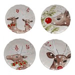 Casafina Deer Friends Salad/Dessert Plates