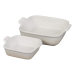 Le Creuset Heritage Set/2 Square Dishes, 18 oz and 2 qt