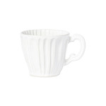 Vietri Incanto Stone Stripe Mug White