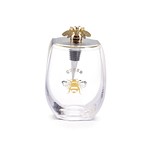 Two's Company Bee Stemless Wine Glass & Wine Stopper