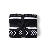 Barefoot Dreams Cozychic Stripes & Arrows Blanket, Pearl/Black