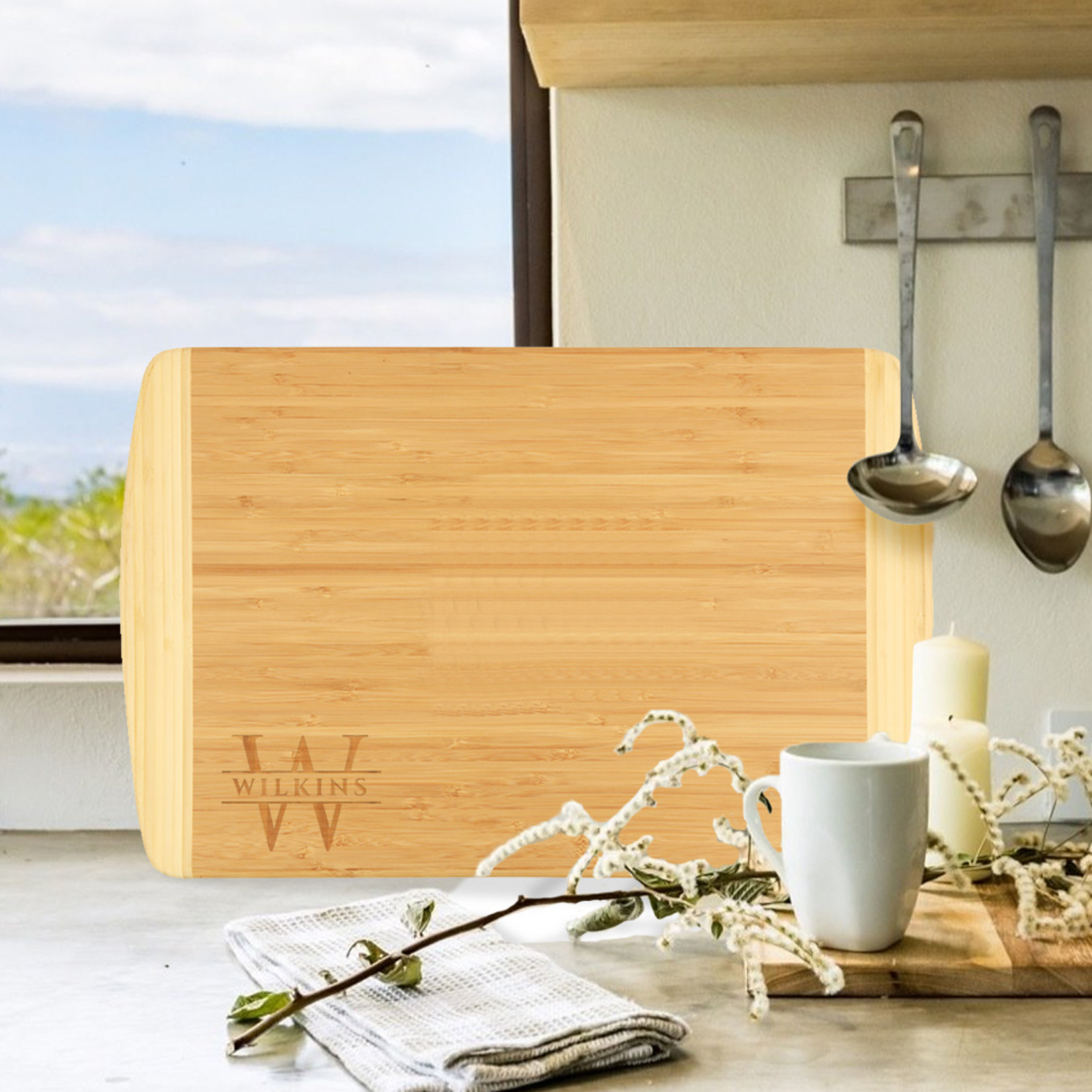 Three Designing Women Custom Bamboo Cutting Board