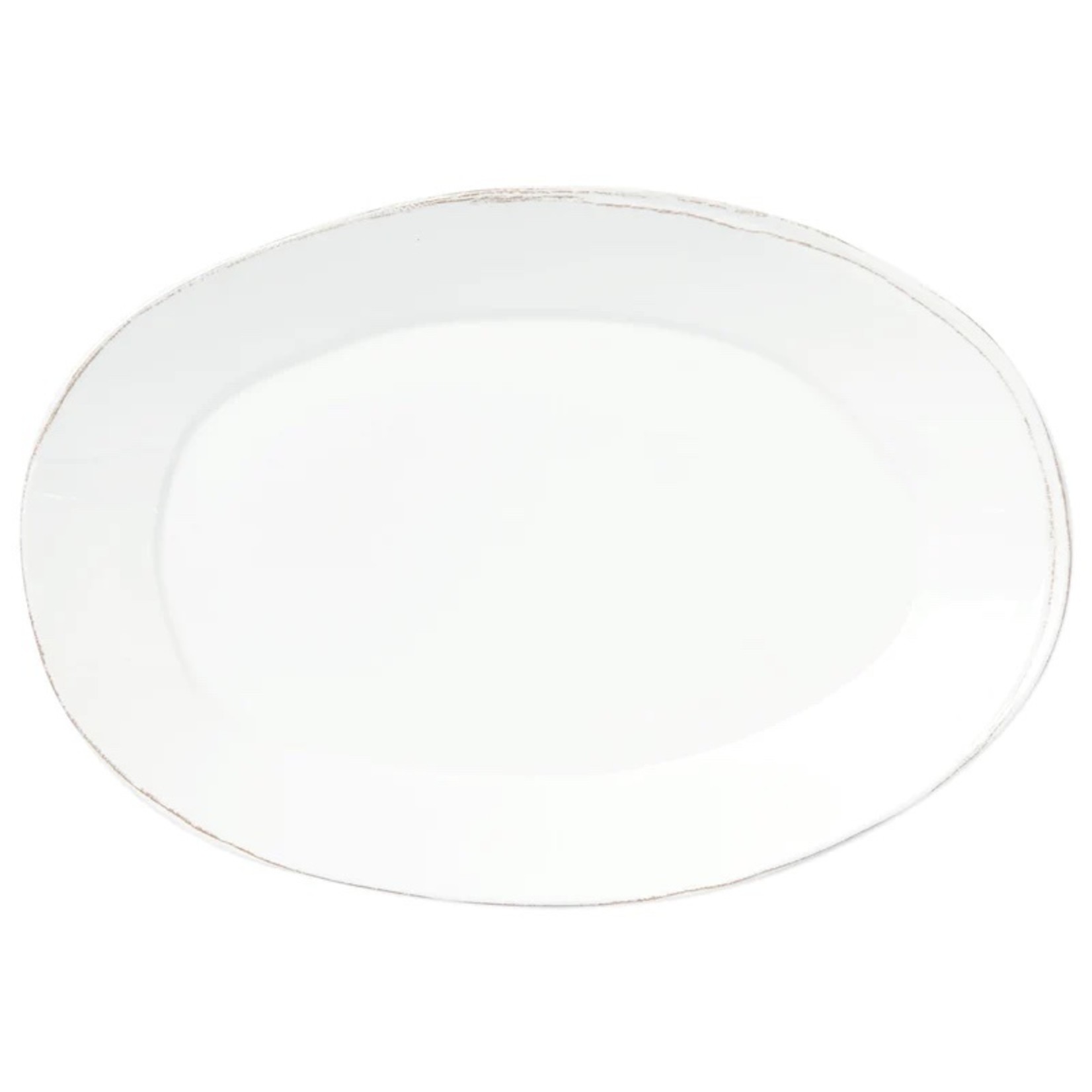 Vietri Lastra Melamine White Oval Platter