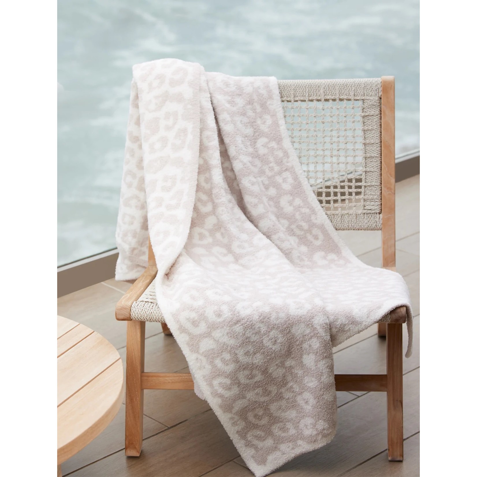 Barefoot Dreams CC BITW Adult Throw, Stone/Cream