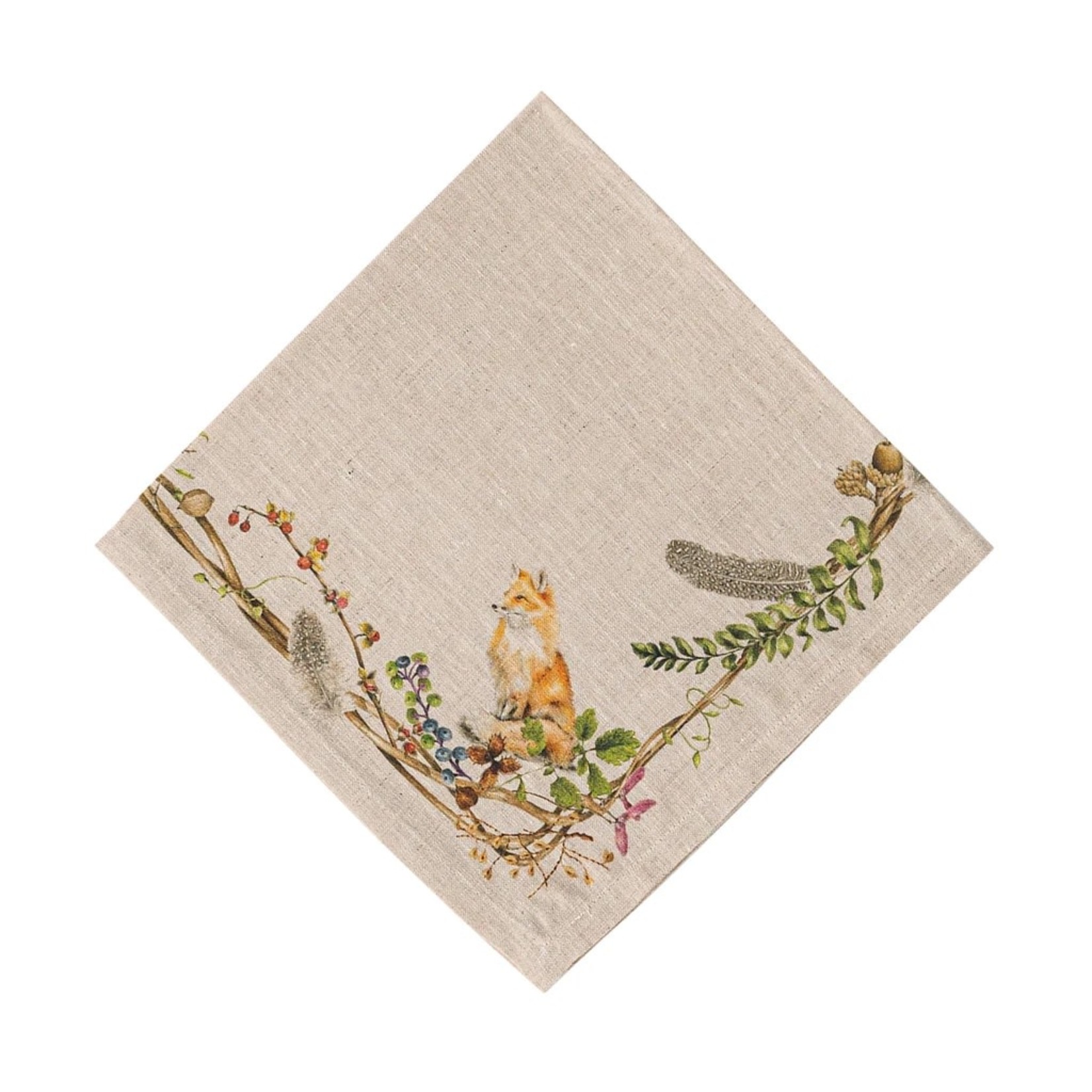 Juliska Forest Walk Cafe Au Lait Napkin w/Animals