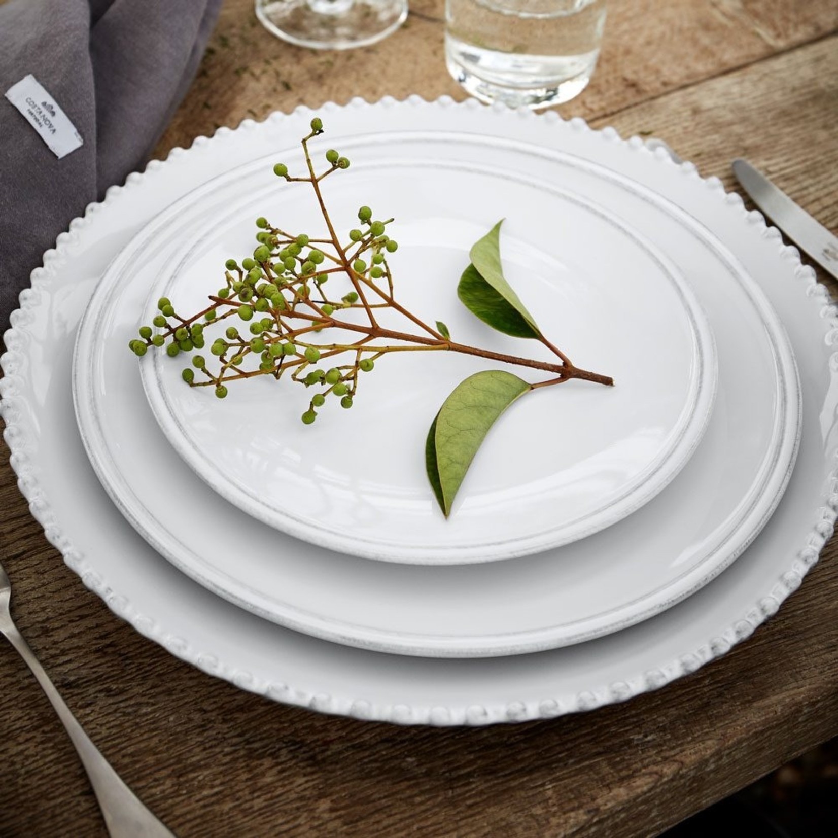 Costa Nova Friso Salad Plate White