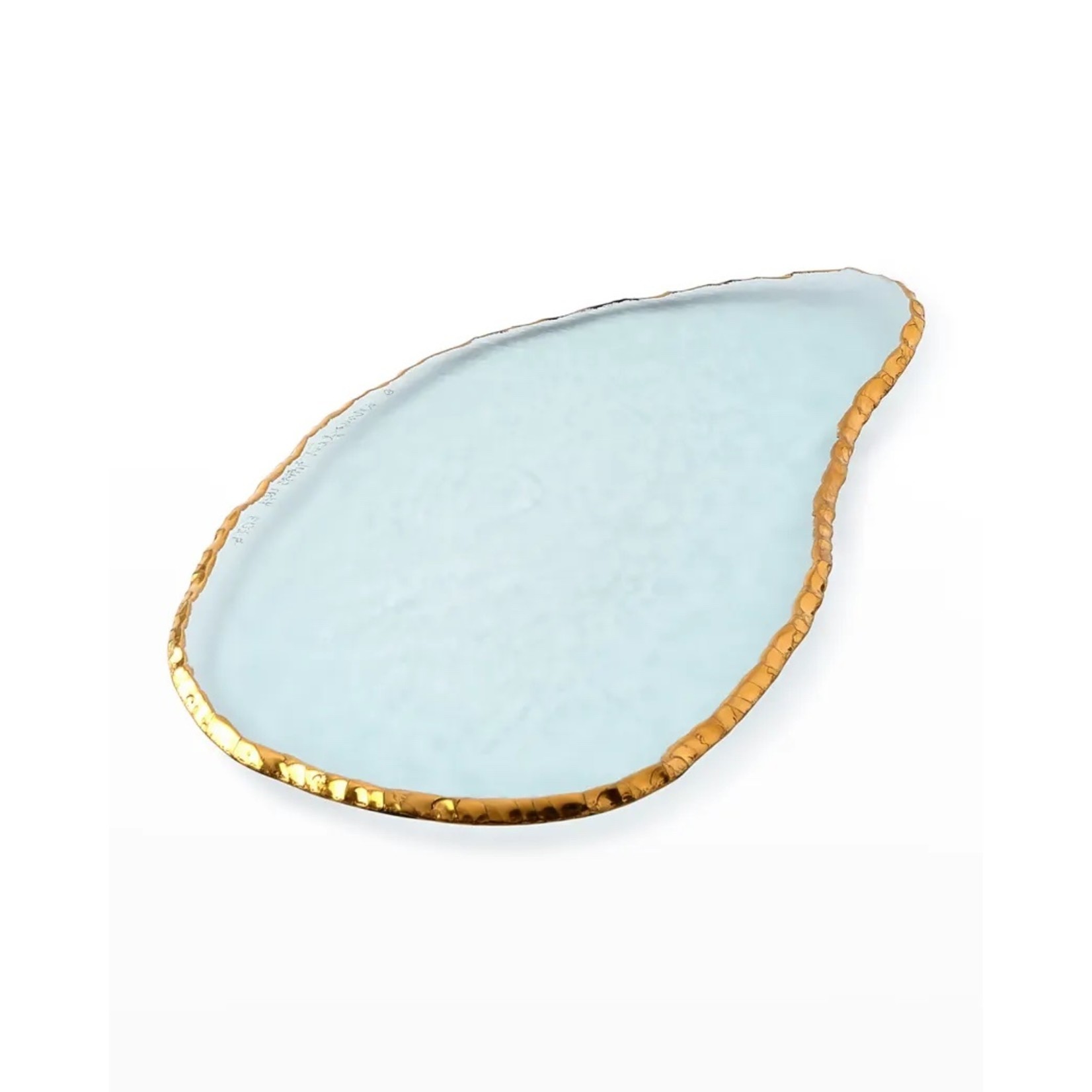 Annieglass Edgey Large Cheese Slab, Gold, 15.75x9"