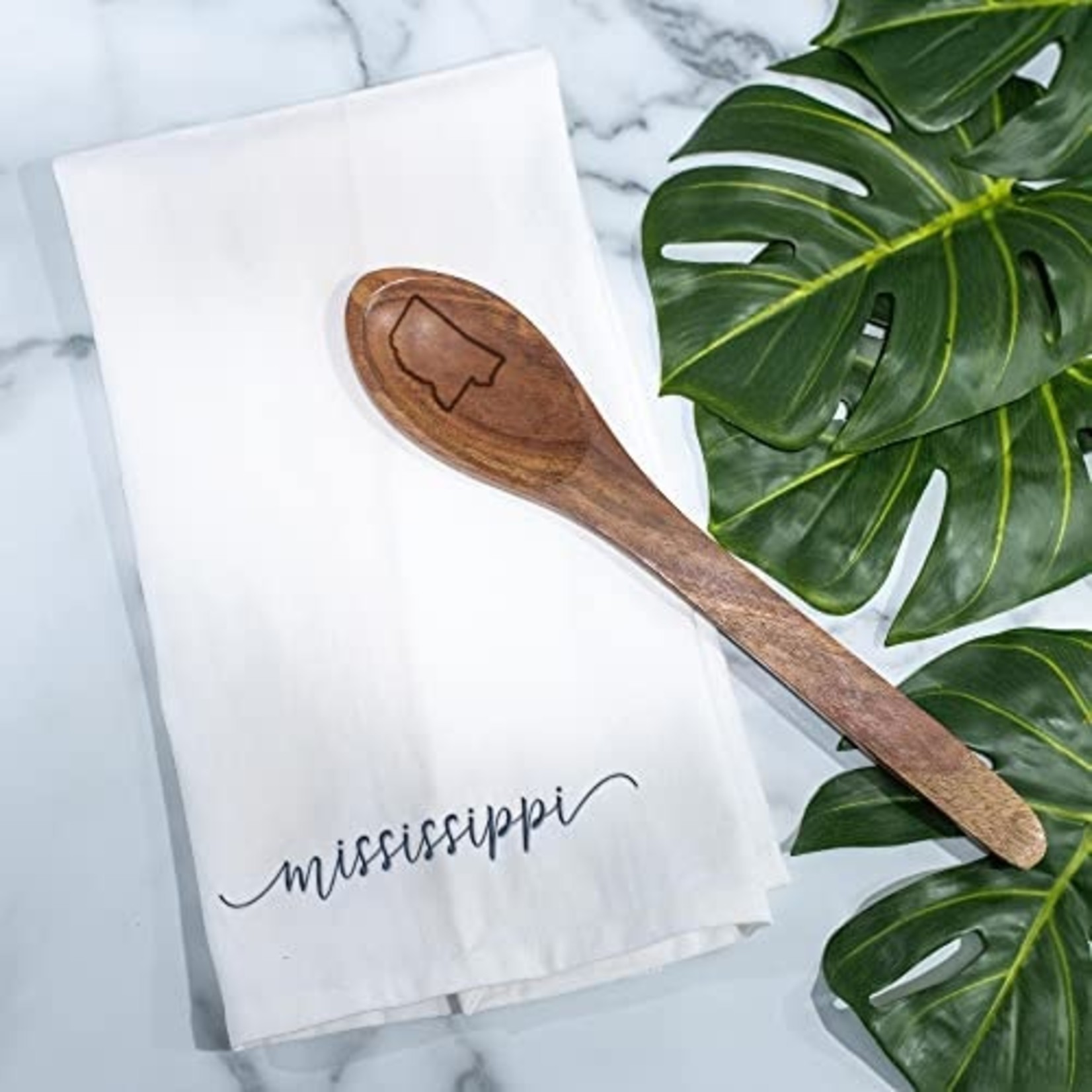 Mary Square Tea Towel/Spoon Set Mississippi