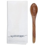 Mary Square Tea Towel/Spoon Set Mississippi