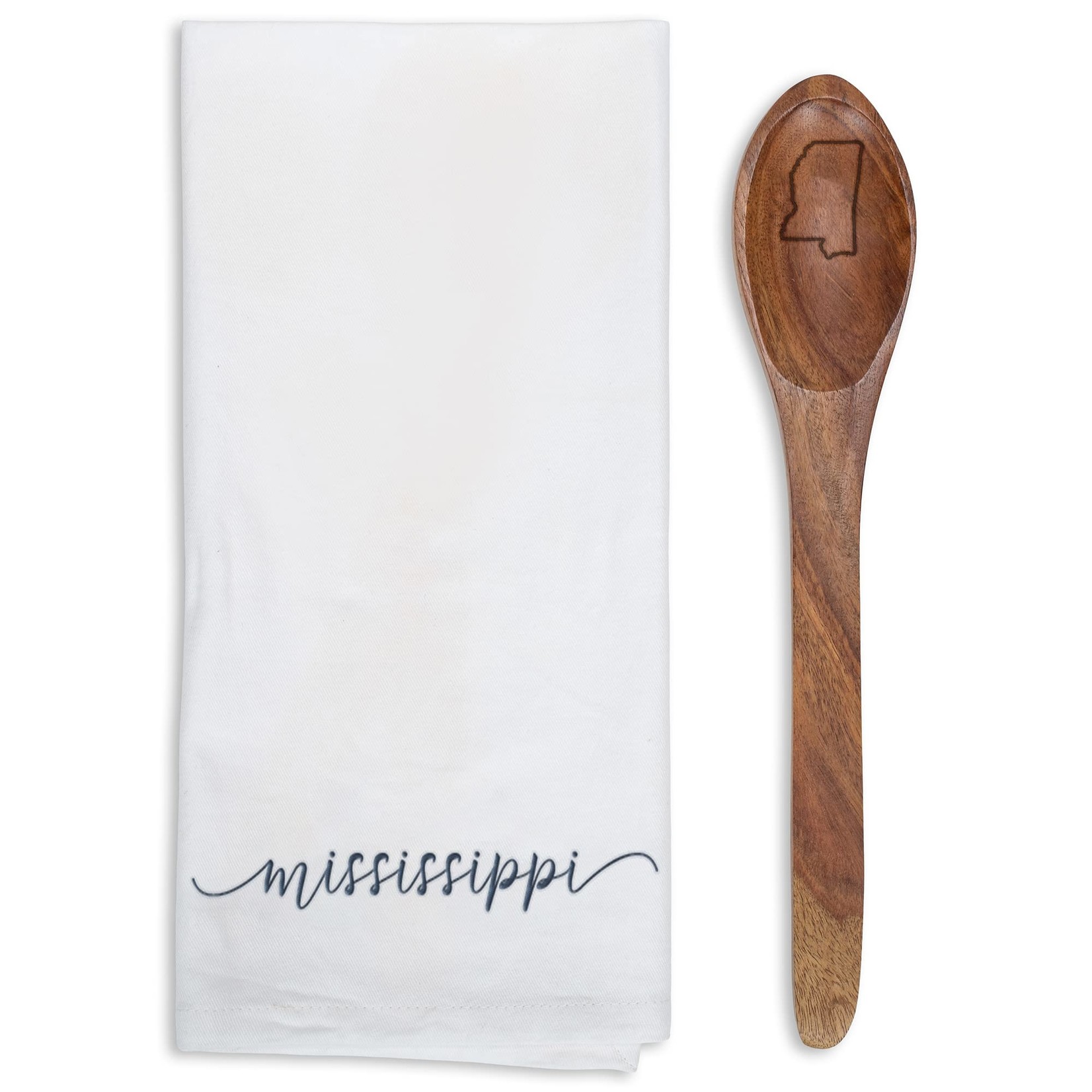 Mary Square Tea Towel/Spoon Set Mississippi