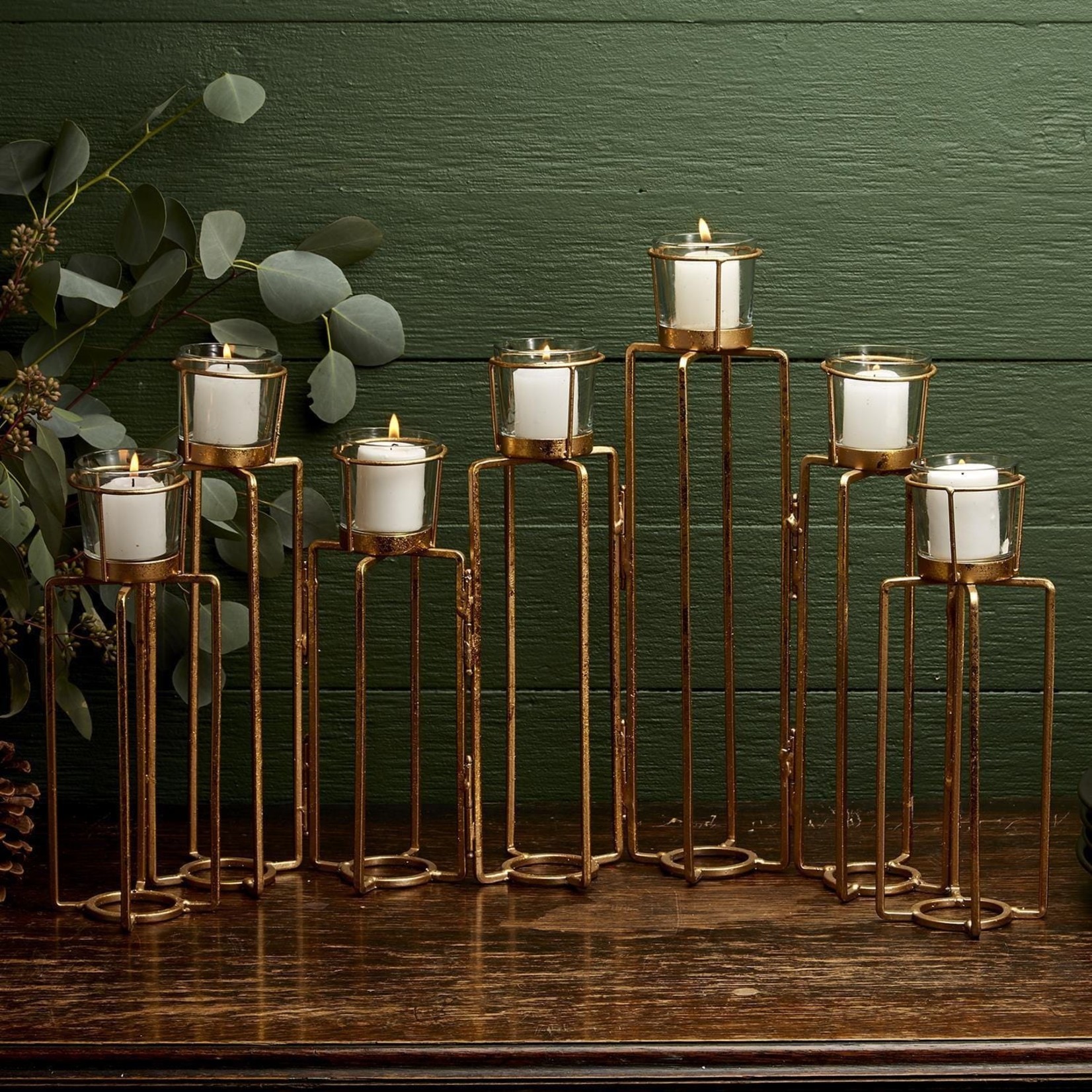 Two's Company Serpentine Set/7 Candleholders