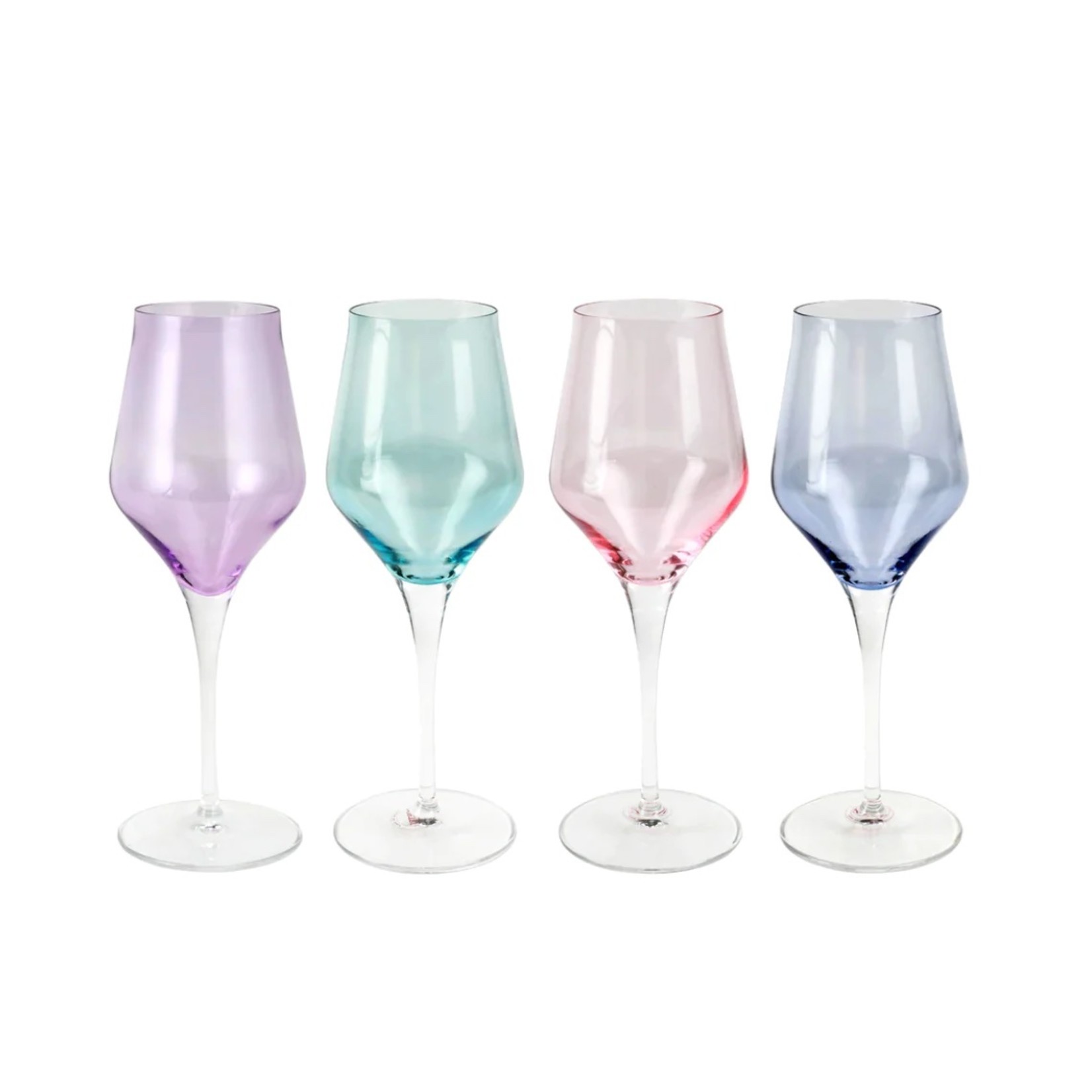 Vietri Contessa Assorted Wine Glasses-Set/4