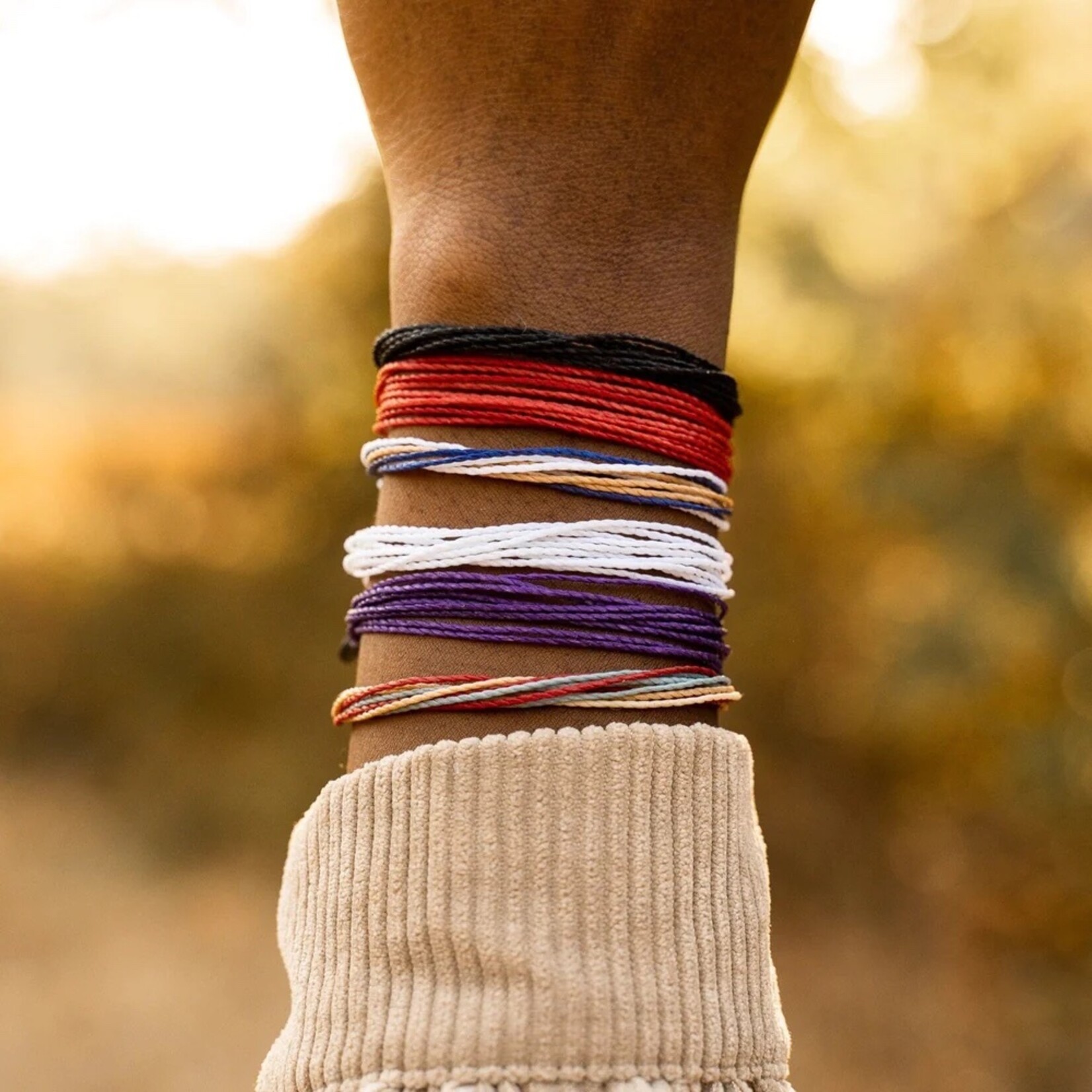 puravida bracelets Bright Solid Black