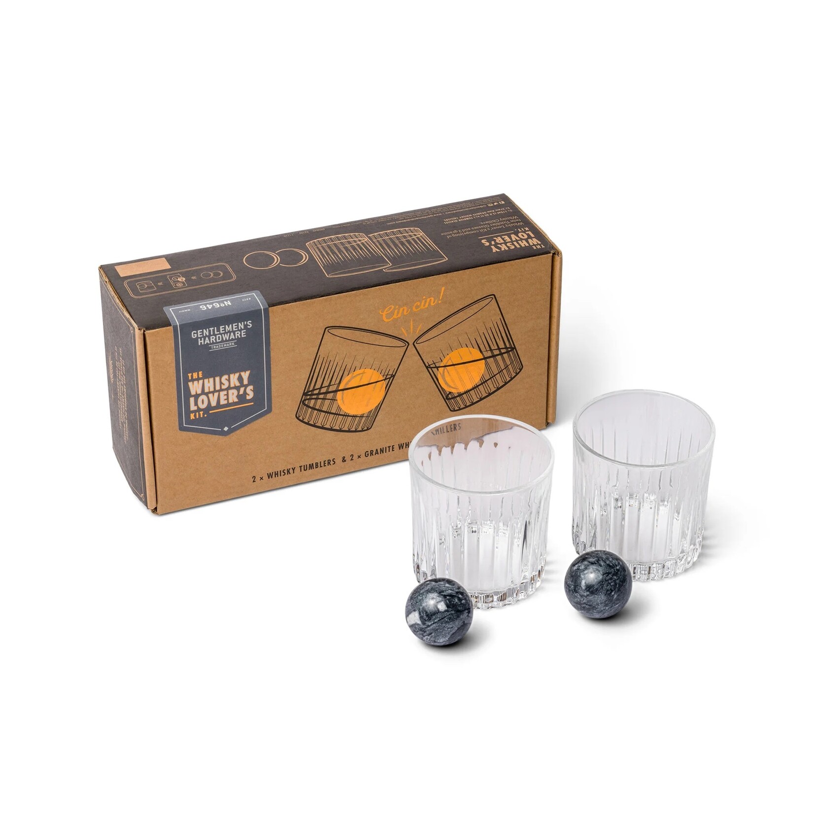 Gentlemens Hardware Cocktail Tumbler & Whiskey Stones