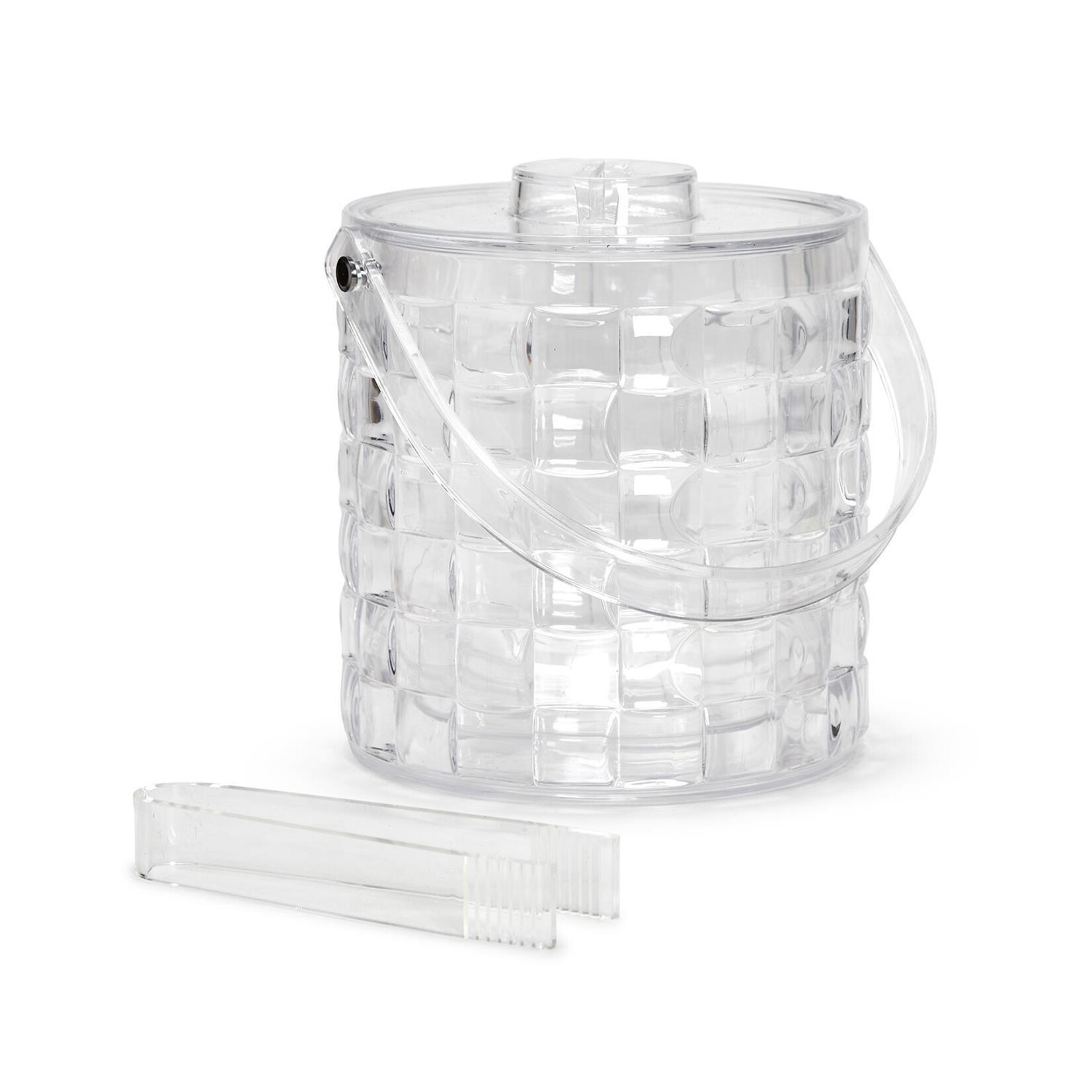Two's Company Cubed Double Wall Ice Bucket with Tongs