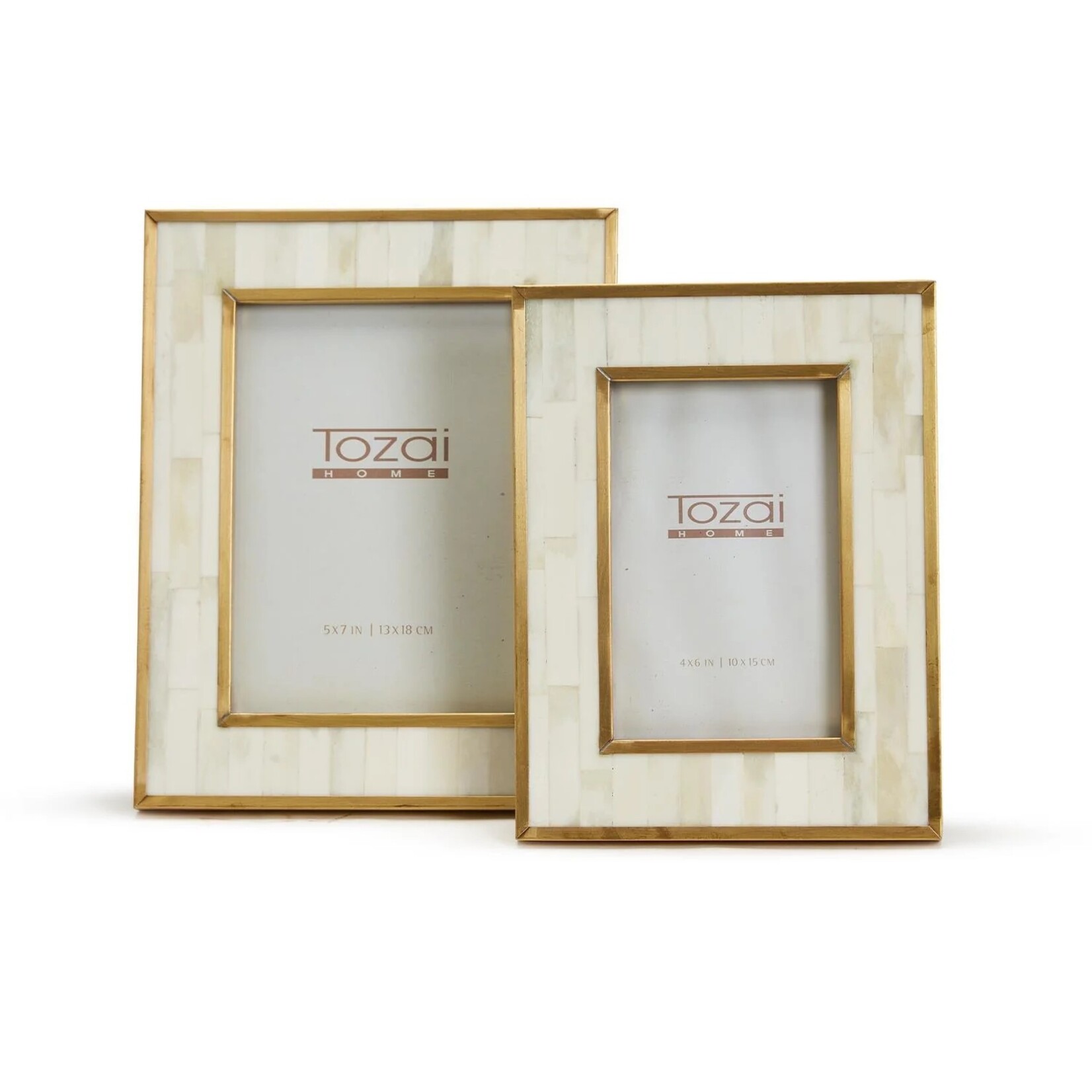 Two's Company Saint Honore Photo Frame with Brass Border 4x6