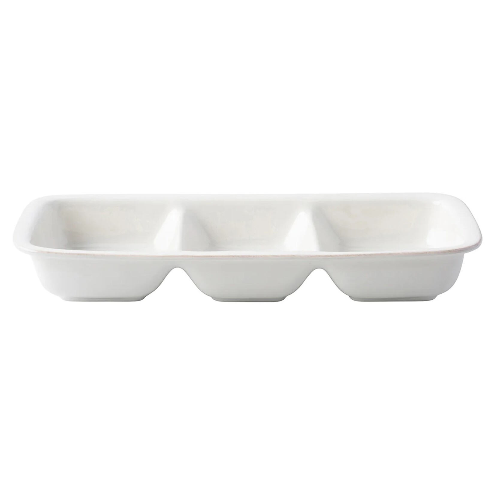 Juliska Puro Whitewash Triple Section Server