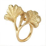 Bodrum Ginkgo Gold Napkin Ring