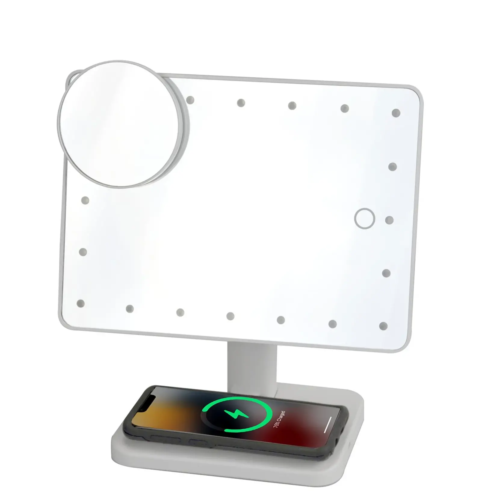 Wireless Express Glam Studio Vanity Mirror with Bluetooth Speaker/Charger