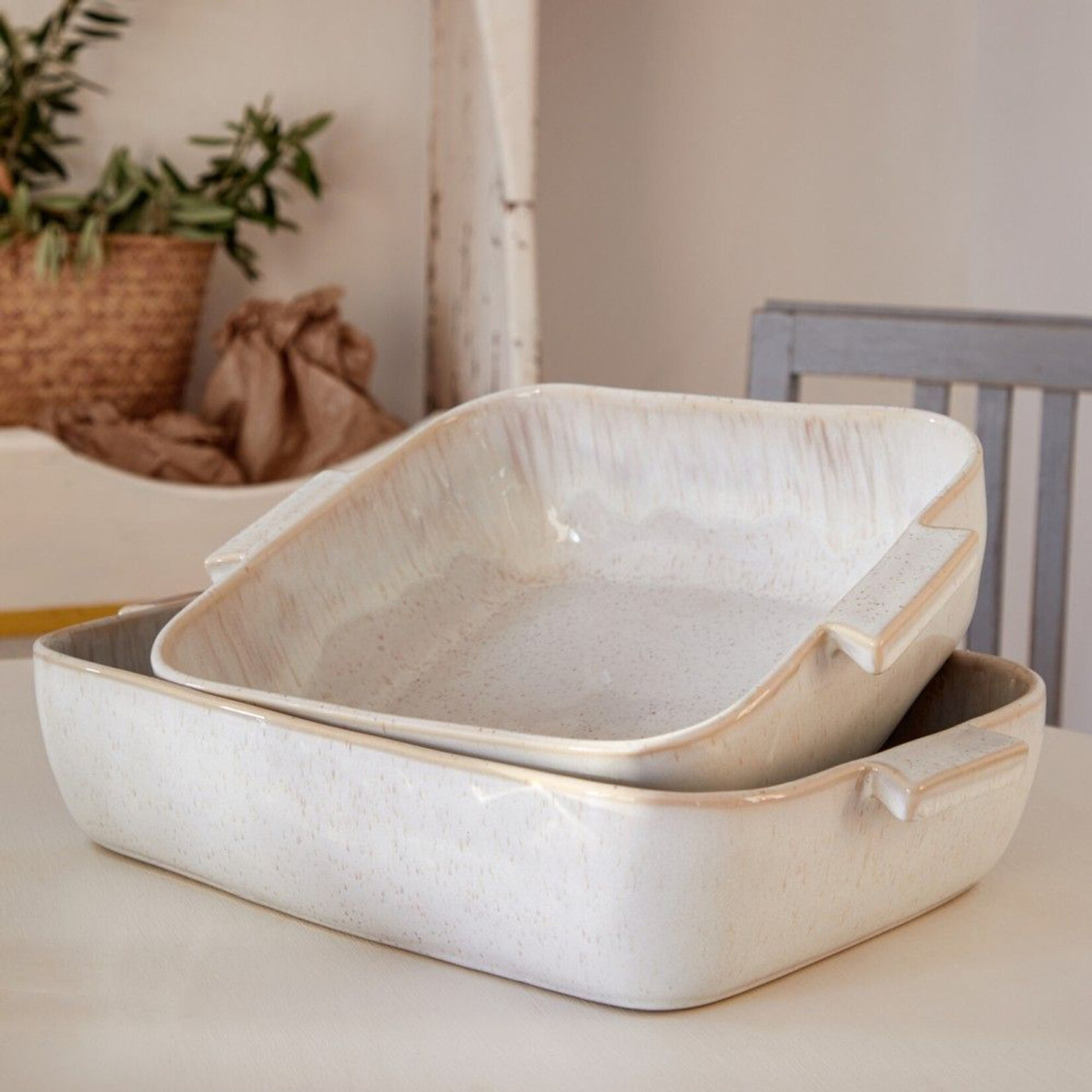 Casafina Eivissa Rectangle Baker, Sand Beige, 16"
