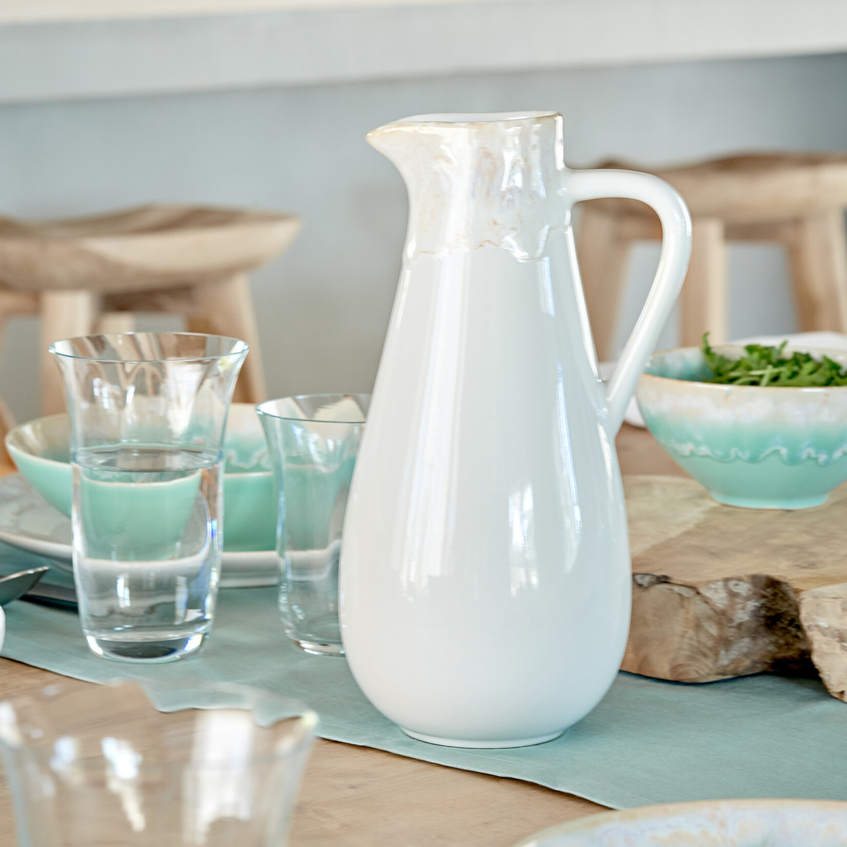 Casafina Taormina Pitcher, White
