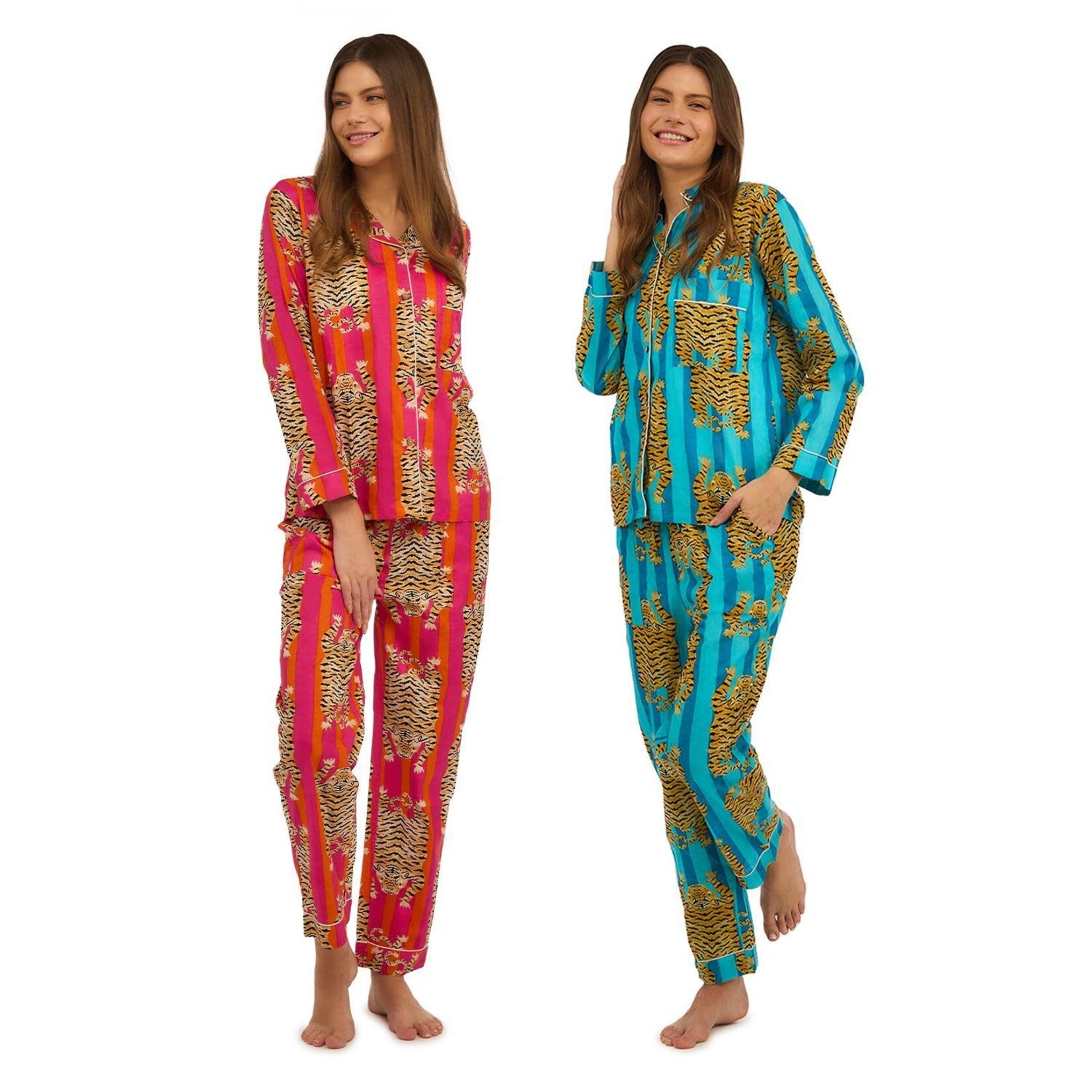 Two's Company Bold Cotton Printed Pajamas