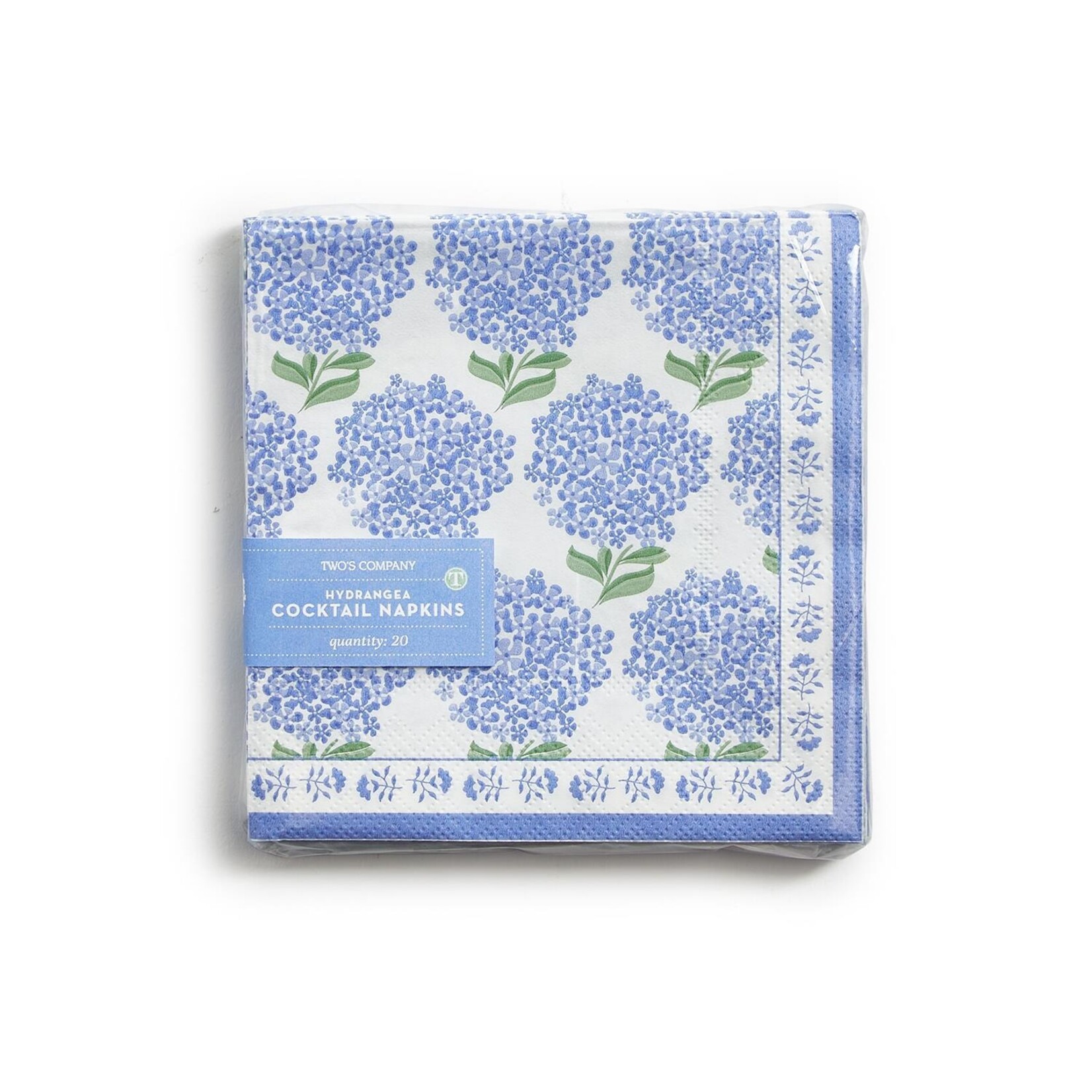 Two's Company Hydrangea 3-Ply Paper Napkin (includes 20 napkins)