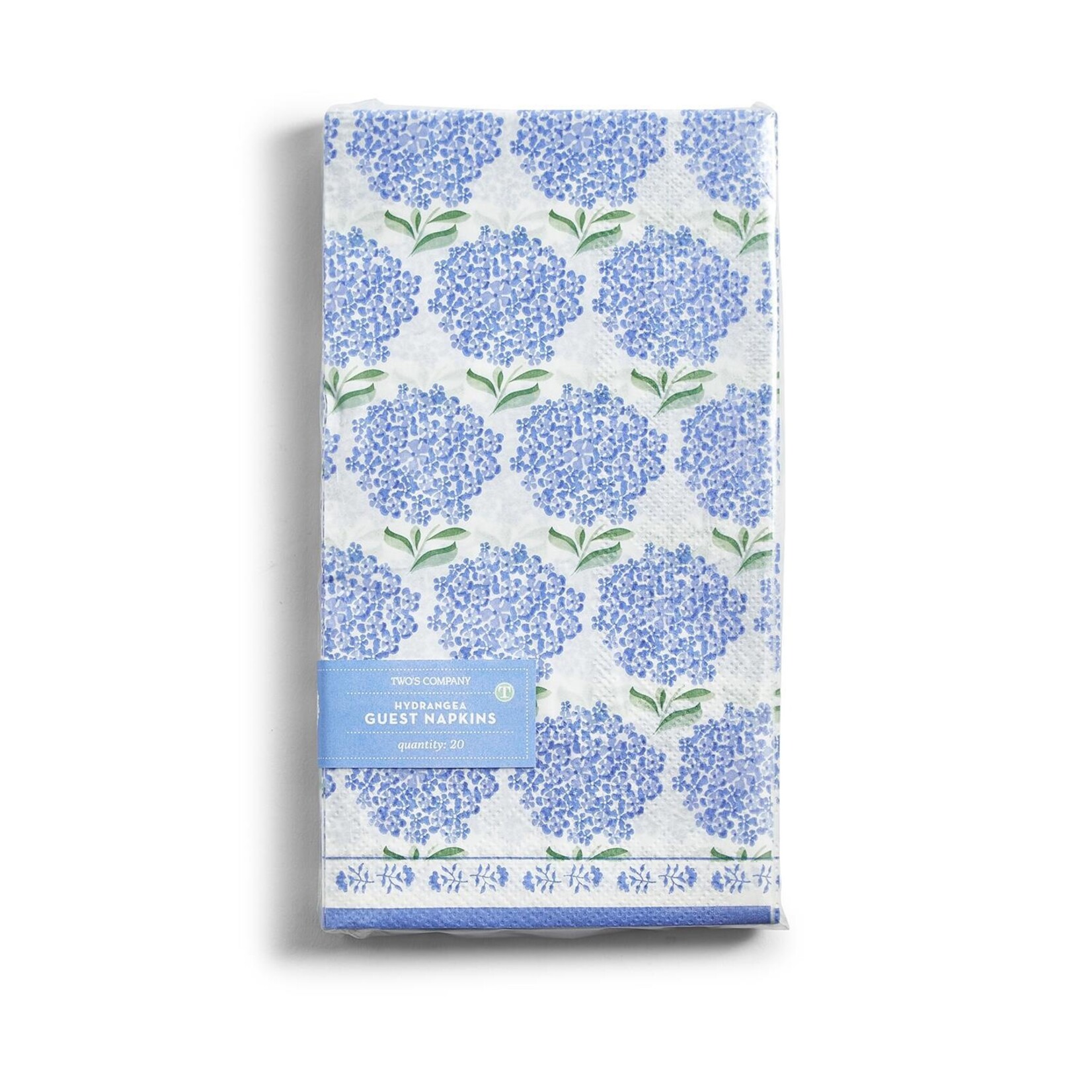 Two's Company Hydrangea 3-Ply Paper Dinner Napkin / Guest Towel (includes 20 napkins)