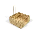 Two's Company Hand-Crafted Fish Bone Weave Water Hyacinth Luncheon Napkin Holder