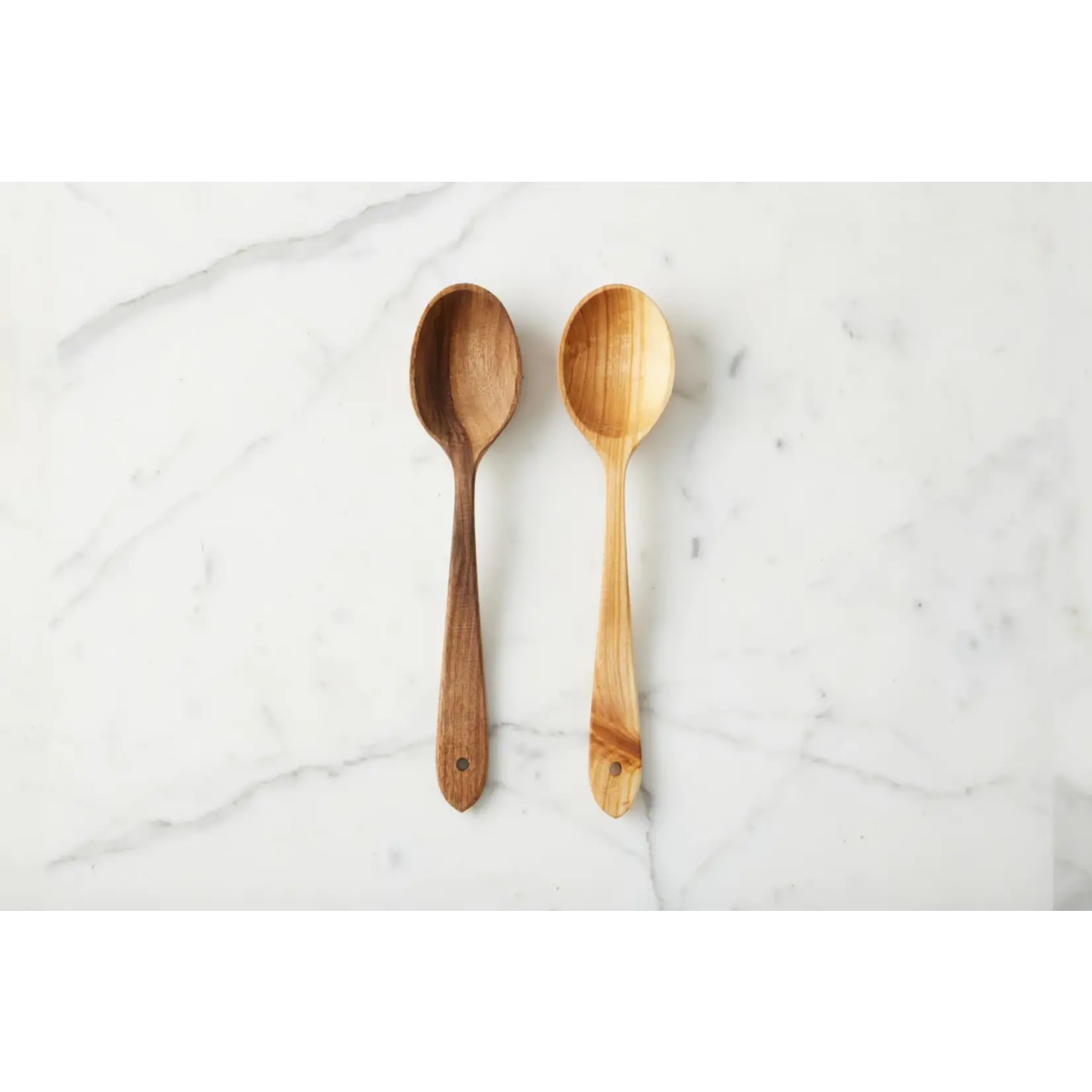 Etu Home Fruitwood Large Serving Spoons, Set of 2