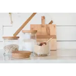 Etu Home Natural Modern Wood Top  Canister, Medium