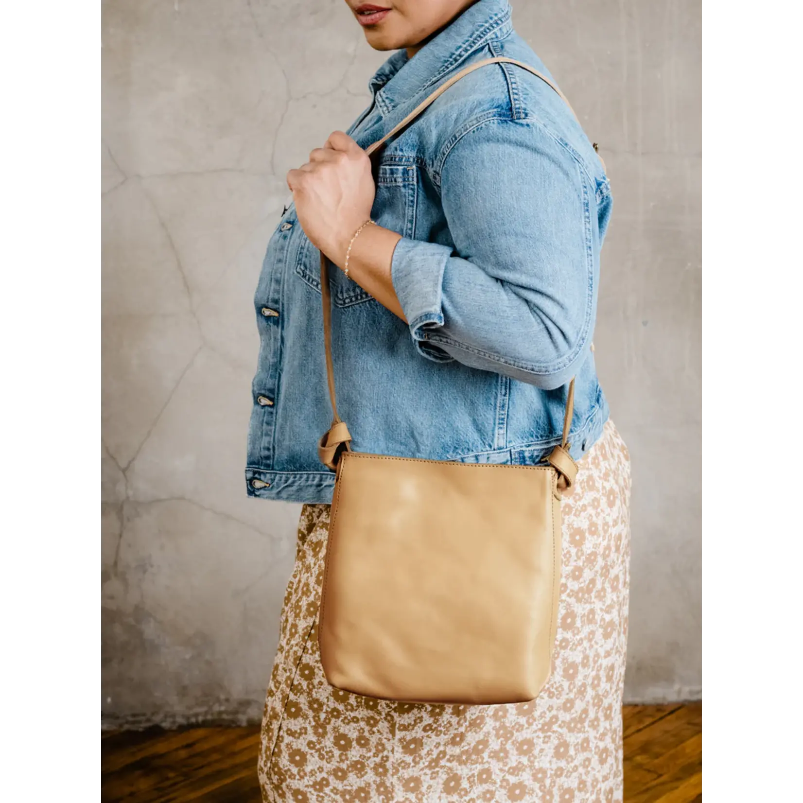 Able Cait Knotted Crossbody Sand