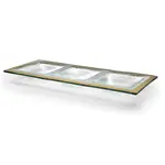 Annieglass Roman Antique Three Section Tray Gold 14"x5.5"